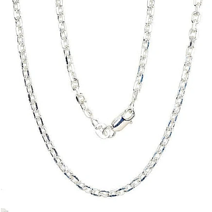 Meestele,  - Hõbekett Anchor 3 mm , kantide teemanttöötlus, 70, 13.7 g, Hõbe 925 proov