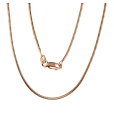 Hõbekett Snake 1,5 mm, 45, 3.6 g, Hõbe 925 proov, punane kuld (kate)