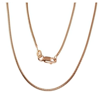 Kuldkattega,  - Hõbekett Snake 1,5 mm, 45, 3.6 g, Hõbe 925 proov, punane kuld (kate)