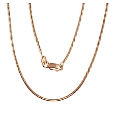 Hõbekett Snake 1,5 mm, 50, 4.1 g, Hõbe 925 proov, punane kuld (kate)