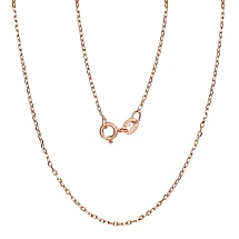 Hõbekett Anchor 1 mm , kantide teemanttöötlus, 40, 1.7 g, Hõbe 925 proov, punane kuld (kate)