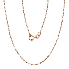 Hõbekett Anchor 1 mm , kantide teemanttöötlus, 40, 1.7 g, Hõbe 925 proov, punane kuld (kate)