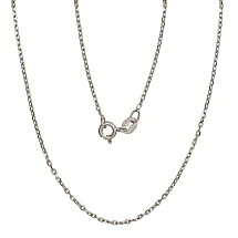 Hõbekett Anchor 1 mm , kantide teemanttöötlus, 40, 1.7 g, Hõbe 925 proov, roodium (kate)