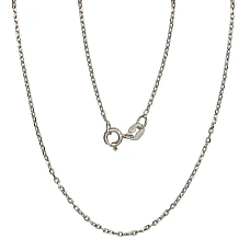 Hõbekett Anchor 1 mm , kantide teemanttöötlus, 50, 2.1 g, Hõbe 925 proov, roodium (kate)