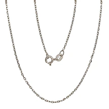 Hõbekett Anchor 1 mm , kantide teemanttöötlus, 55, 2.3 g, Hõbe 925 proov, roodium (kate)