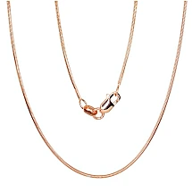 Hõbekett Snake 1 mm, 40, 3.5 g, Hõbe 925 proov, punane kuld (kate)
