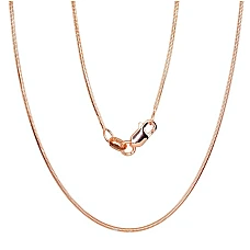 Hõbekett Snake 1 mm, 40, 3.5 g, Hõbe 925 proov, punane kuld (kate)