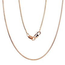 Hõbekett Snake 1 mm, 45, 3.9 g, Hõbe 925 proov, punane kuld (kate)
