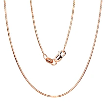 Hõbekett Snake 1 mm, 50, 4.4 g, Hõbe 925 proov, punane kuld (kate)