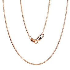 Hõbekett Snake 1 mm, 50, 4.4 g, Hõbe 925 proov, punane kuld (kate)
