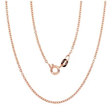 Hõbekett Anchor round 1,1 mm, 40, 2 g, Hõbe 925 proov, punane kuld (kate)