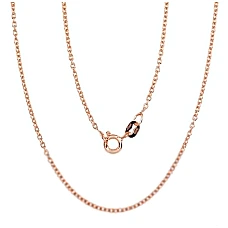 Hõbekett Anchor round 1,1 mm, 45, 2.2 g, Hõbe 925 proov, punane kuld (kate)