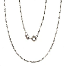 Hõbekett Anchor round 1,1 mm, 40, 2 g, Hõbe 925 proov, roodium (kate)