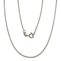 Hõbekett Anchor round 1,1 mm, 45, 2.3 g, Hõbe 925 proov, roodium (kate)