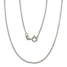Hõbekett Anchor round 1,1 mm, 50, 2.4 g, Hõbe 925 proov, roodium (kate)