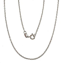 Hõbekett Anchor round 1,1 mm, 50, 2.5 g, Hõbe 925 proov, roodium (kate)