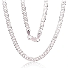 Hõbekett Rombo 5.5 mm , kantide teemanttöötlus, 55, 23.2 g, Hõbe 925 proov