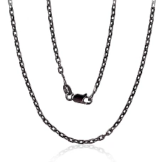 Hõbekett Anchor 2.1 mm , kantide teemanttöötlus, 45, 5.7 g, Hõbe 925 proov, roodium (kate)