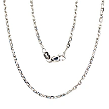 Hõbekett Anchor 2.1 mm , kantide teemanttöötlus, 45, 5.4 g, Hõbe 925 proov, roodium (kate)