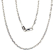 Hõbekett Anchor 2.1 mm , kantide teemanttöötlus, 45, 5.7 g, Hõbe 925 proov, roodium (kate)