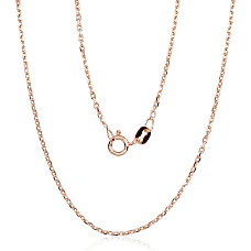 Hõbekett Anchor 1.2 mm , kantide teemanttöötlus, 45, 2.8 g, Hõbe 925 proov, punane kuld (kate)