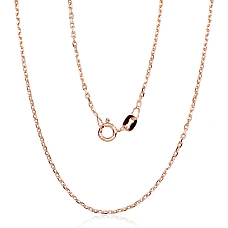 Hõbekett Anchor 1.2 mm , kantide teemanttöötlus, 50, 3.2 g, Hõbe 925 proov, punane kuld (kate)