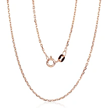 Hõbekett Anchor 1.2 mm , kantide teemanttöötlus, 55, 3.4 g, Hõbe 925 proov, punane kuld (kate)