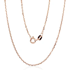 Hõbekett Anchor 1.2 mm , kantide teemanttöötlus, 55, 3.4 g, Hõbe 925 proov, punane kuld (kate)