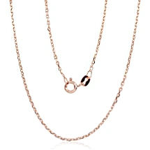 Hõbekett Anchor 1.2 mm , kantide teemanttöötlus, 55, 3.5 g, Hõbe 925 proov, punane kuld (kate)