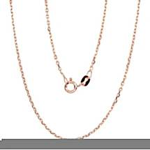 Hõbekett Anchor 1.2 mm , kantide teemanttöötlus, 55, 3.6 g, Hõbe 925 proov, punane kuld (kate)