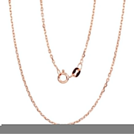 Kuldkattega,  - Hõbekett Anchor 1.2 mm , kantide teemanttöötlus, 55, 3.6 g, Hõbe 925 proov, punane kuld (kate)