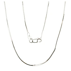 Hõbekett Snake 1 mm , kantide teemanttöötlus, 50, 5.1 g, Hõbe 925 proov