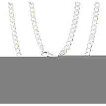 Hõbekett Curb 3.5 mm , kantide teemanttöötlus, 50, 13.2 g, Hõbe 925 proov