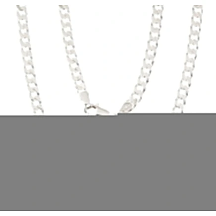 Meestele,  - Hõbekett Curb 3.5 mm , kantide teemanttöötlus, 50, 13.2 g, Hõbe 925 proov