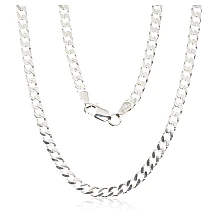 Hõbekett Curb 3.5 mm , kantide teemanttöötlus, 50, 13.4 g, Hõbe 925 proov