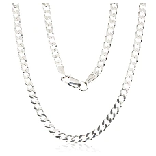Hõbekett Curb 3.5 mm , kantide teemanttöötlus, 60, 15.9 g, Hõbe 925 proov