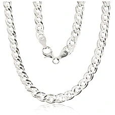 Hõbekett Crandmother 6 mm , kantide teemanttöötlus, 50, 23.4 g, Hõbe 925 proov