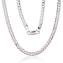 Серебряная цепочка Картье 4 мм , алмазная обработка граней, 55, 14.5 g, Серебро 925 проба