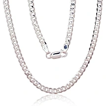 Серебряная цепочка Картье 4 мм , алмазная обработка граней, 55, 14.7 g, Серебро 925 проба