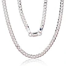 Серебряная цепочка Картье 4 мм , алмазная обработка граней, 60, 13.3 g, Серебро 925 проба