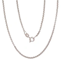 Серебряная цепочка Rollo 2 мм, 50, 5.5 g, Серебро 925 проба, родий (покрытие)
