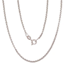 Hõbekett Rollo 2 mm, 50, 5.5 g, Hõbe 925 proov, roodium (kate)