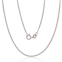 Серебряная цепочка Rollo 1 мм, 40, 2.1 g, Серебро 925 проба, родий (покрытие)