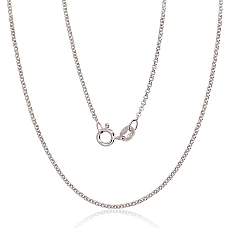 Hõbekett Rollo 1 mm, 40, 2.1 g, Hõbe 925 proov, roodium (kate)