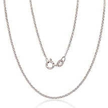 Серебряная цепочка Rollo 1 мм, 50, 2.6 g, Серебро 925 проба, родий (покрытие)