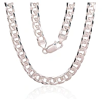 Серебряная цепочка Картье 6 мм , алмазная обработка граней, 50, 36.6 g, Серебро 925 проба