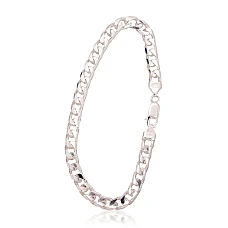 Серебряная цепочка Картье 6 мм , алмазная обработка граней, 22, 16.5 g, Серебро 925 проба