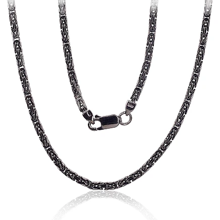 Meestele,  - Hõbekett Bizantine 2.5 mm, 45, 16.6 g, Hõbe 925 proov, roodium (kate)