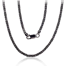 Hõbekett Bizantine 2.5 mm, 45, 16.7 g, Hõbe 925 proov, roodium (kate)