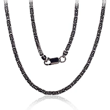 Hõbekett Bizantine 2.5 mm, 50, 18.4 g, Hõbe 925 proov, roodium (kate)